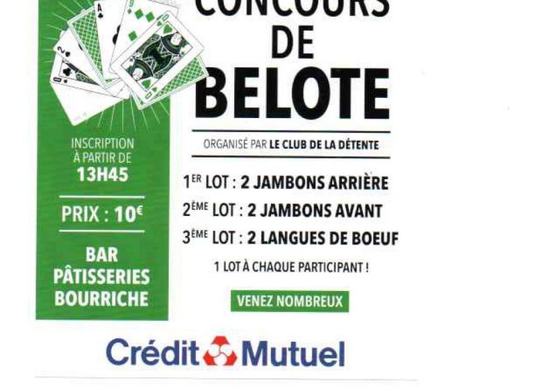 CONCOURS DE BELOTE – SAINT MAIXENT SUR VIE